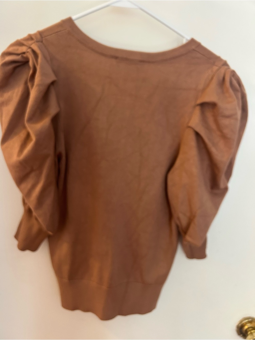 DKNY Chestnut Puff-Sleeve Sweatshirt